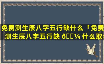 免费测生辰八字五行缺什么「免费测生辰八字五行缺 🐼 什么取名」